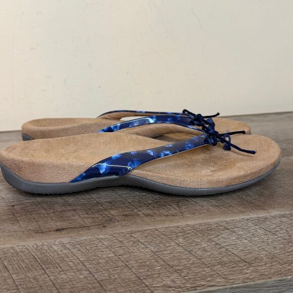 Vionic Women's Bella Navy Poppy Print Sandals women’s size 9 shoes - Picture 3 of 6